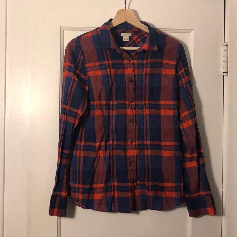 Plaid J.Crew Button-Up Shirt